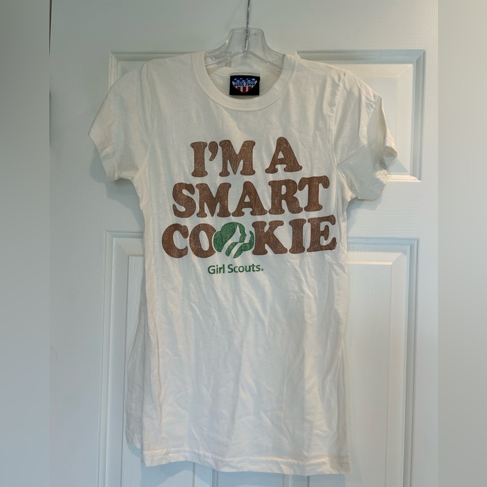 Junk Food "I'm a Smart Cookie" fitted tee-shirt, Girl Scout logo, Large